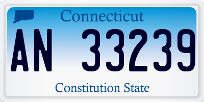 CT license plate AN33239