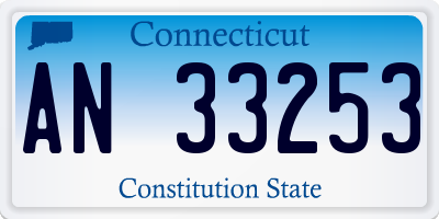 CT license plate AN33253