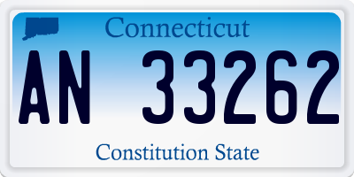 CT license plate AN33262
