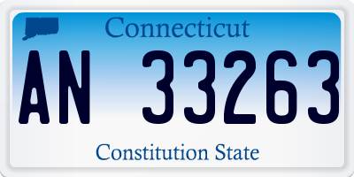 CT license plate AN33263