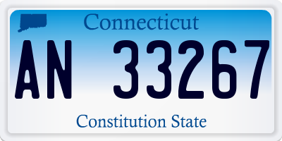 CT license plate AN33267