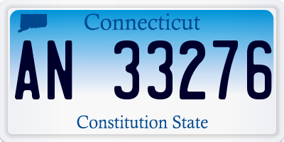 CT license plate AN33276