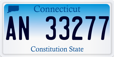 CT license plate AN33277