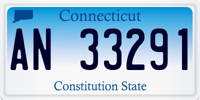 CT license plate AN33291