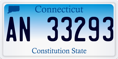 CT license plate AN33293