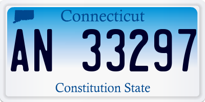 CT license plate AN33297