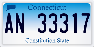 CT license plate AN33317