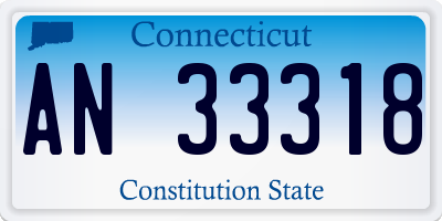 CT license plate AN33318