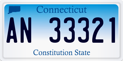 CT license plate AN33321