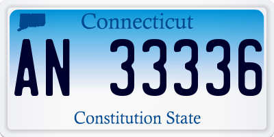 CT license plate AN33336