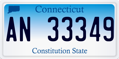CT license plate AN33349