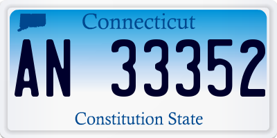 CT license plate AN33352