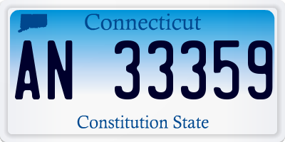 CT license plate AN33359