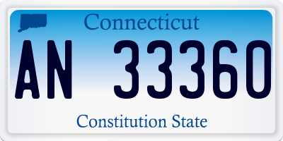 CT license plate AN33360
