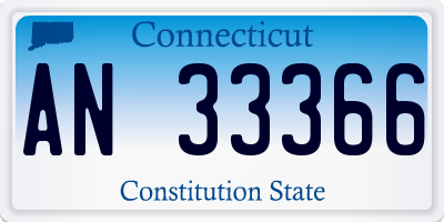 CT license plate AN33366