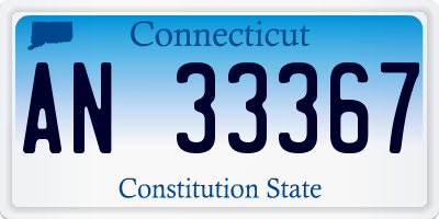 CT license plate AN33367