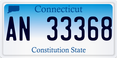 CT license plate AN33368