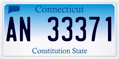CT license plate AN33371