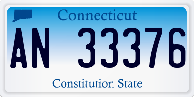 CT license plate AN33376