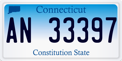 CT license plate AN33397