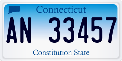 CT license plate AN33457