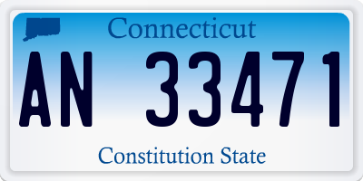 CT license plate AN33471