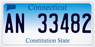 CT license plate AN33482