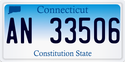 CT license plate AN33506