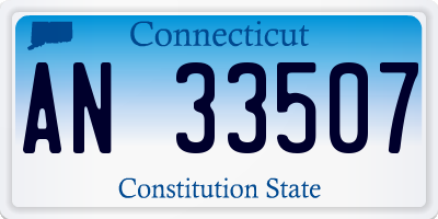 CT license plate AN33507
