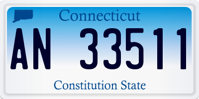 CT license plate AN33511
