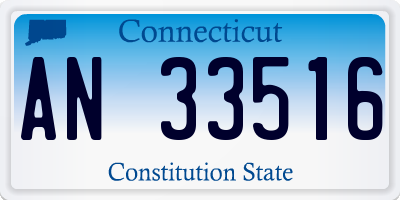 CT license plate AN33516