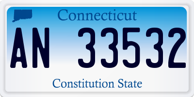 CT license plate AN33532