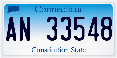 CT license plate AN33548
