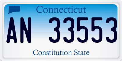 CT license plate AN33553