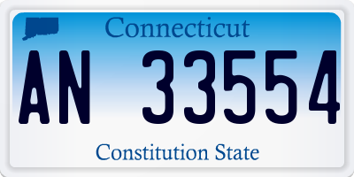 CT license plate AN33554