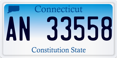 CT license plate AN33558