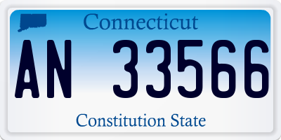 CT license plate AN33566
