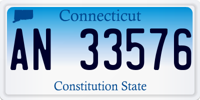 CT license plate AN33576