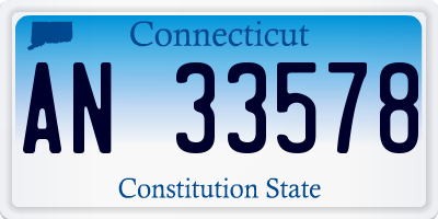 CT license plate AN33578