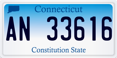 CT license plate AN33616