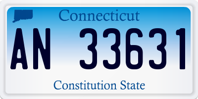 CT license plate AN33631