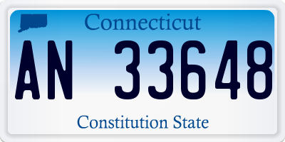 CT license plate AN33648