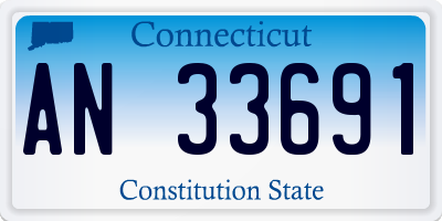 CT license plate AN33691