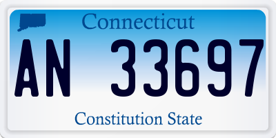 CT license plate AN33697