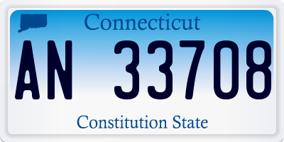 CT license plate AN33708