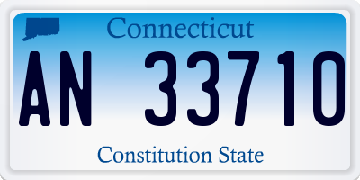 CT license plate AN33710