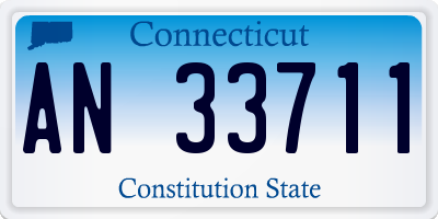 CT license plate AN33711