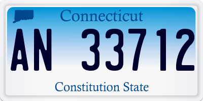 CT license plate AN33712