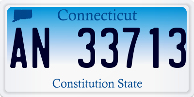 CT license plate AN33713