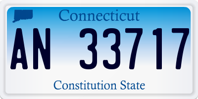 CT license plate AN33717